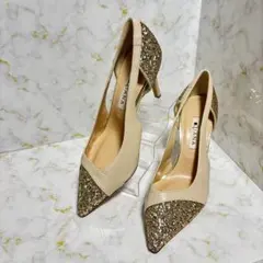 ダイアナ✨新品未使用 グリッターパンプス サイドオープン 23cm