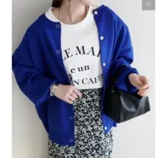 Discoat 前後2WAY ライトスポンディッシュカーディガン ブルー F