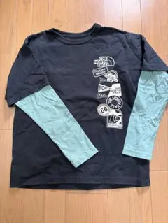 美品‼️THE NORTH FACE 長袖カットソー 黒 水色150cm