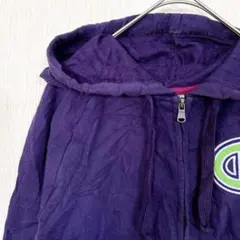 Champion【L】サガラ刺繍ビッグロゴ フルジップ スウェットパーカー