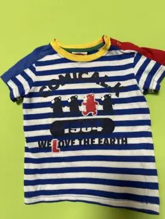 COMICAL.K ボーダー 半袖Tシャツ クマプリント