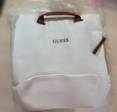 大幅値下げ！GUESS ホワイトキャンバス トートバッグ