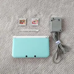 ニンテンドー3DS LL 本体 ミントグリーン 充電器付き