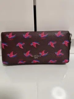 COACH 鳥プリント 長財布