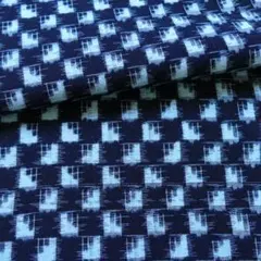 №249　古布　ハギレ　*藍染　木綿　絣　はぎれ*　34×120cm