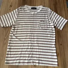 美品　ナノユニバース　ボーダーTシャツのサムネイル