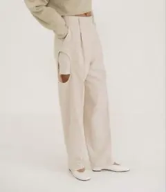 CLANE/クラネ/SIDE CIRCLE CUT PANTS