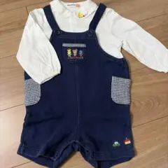 MIKIHOUSE ネイビーロンパース　ブラウス