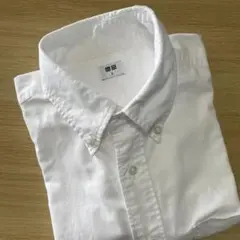 UNIQLO ユニクロ ボタンダウン シャツ 長袖 サイズS 白 (訳有り品)