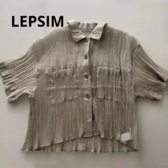 LEPSIM ミラー光沢シャツ　ベージュのサムネイル
