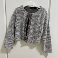 COMME CA ISM フリル付きカーディガン 110