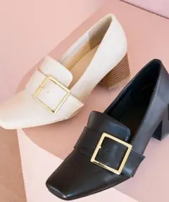 新品　GRL チャンキーヒールベルトデザインパンプス[ci349] ブラック25