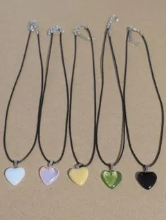 ハート型ペンダントネックレス5個セット　単品不可