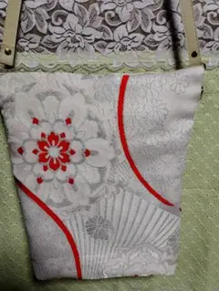 帯リメイク花柄ショルダーバッグ