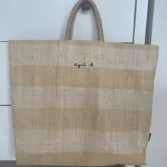 【agnès b.】アニエス・ベー　ラフィア　かごバッグ　トートバッグ