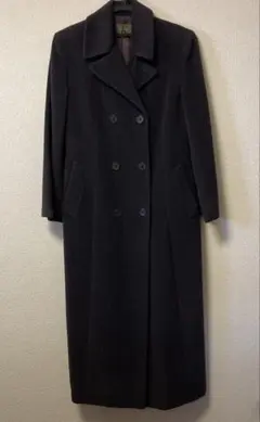 カルバン・クライン　ワインレッド　ダブルブレスト ロングコート　L