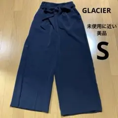 ネイビー ワイドパンツ リボン付き