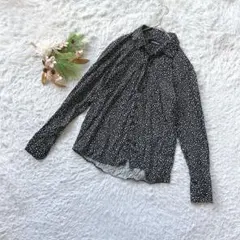 【パネロ】 (F) レオパード柄長袖シャツ 個性的 ビスコース メンズ デート