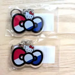 マリノス　ハローキティ　アクリルキーホルダー　キティ　２個セット　jリーグ