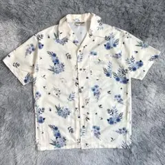 SAMPLES 柄シャツ アロハ花柄シャツ 半袖オープンカラー 開襟シャツ Sのサムネイル