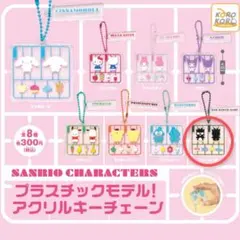 サンリオ　ガチャガチャ　プラスチックモデルアクリルキーチェーン　バッドばつ丸