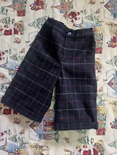 イタリア製　ネイビー チェック柄 ハーフパンツ
