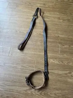 ZARA HOME レザー編み込み 犬用リード 首輪セット ブラウン - メルカリ