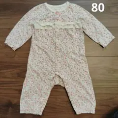 ビケットクラブ　キムラタン　花柄　ロンパース 80　ベビー　ピンク