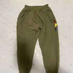 恐竜ズボン　パンツ　110cm 裏起毛 ジェラシックパーク　カーキ　裏起毛