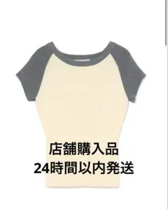 andmary Raglan logo tops gray - メルカリ