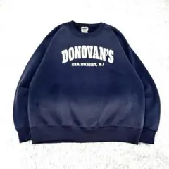 JERZEES 페이드 스웨트 DONOVAN'S 칼리지 로고 감색 L
