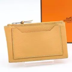 極美品】HERMES クラリス コインケース シェーブル 小銭入れ 黄色 