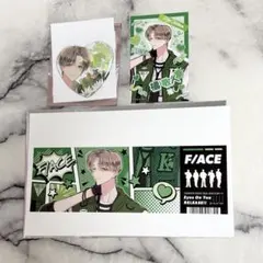 【昨日発送】橘敬人　ホログラムハート型キャラバッジ　デコフォトチケット風カード