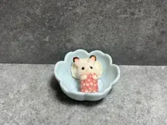 シルバニアファミリー/赤ちゃんお花のベッドセット/ショコラウサギの小さい赤ちゃん