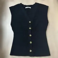 SNIDEL ブラックニットベスト