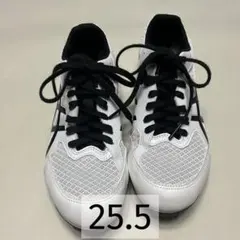 アシックス エフォート13 陸上スパイク 25.5cm 白×黒