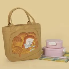 【未使用】パンどろぼう キャラポケットつき トートバッグ　柴田ケイコ