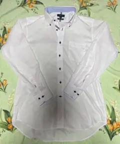 TAKAQ 白 ボタンダウン 長袖ワイシャツ XL
