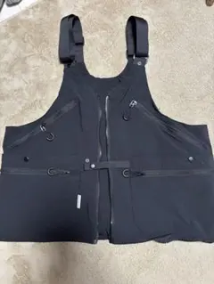ユーティリティベスト　黒　フリーサイズ　バイク等　2way バッグ　ベスト