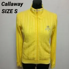 Callaway キャロウェイ フルジップ スウェット 裏地付き イエロー Sのサムネイル