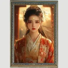 P2822天照大神様　希望、幸福、成功【開運•風水•絵画風・ヒーリングアート】