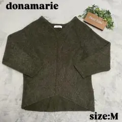 【donamarie】ドナマリー（M) スタイリッシュVネックニット カーキのサムネイル