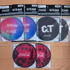 コカ・コーラ &TEAMエンティーム　カラビナ付き 折りたたみうちわ 全3種6枚