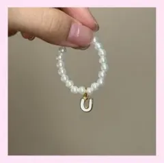 アルファベット イニシャル Labubu ラブブ10cmサイズ向け♪ネックレスU