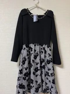 INGNI パール装飾付き花柄ワンピース Mサイズ