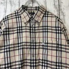 Burberry London ノバチェック　BDシャツ　ベージュ　ホースロゴ