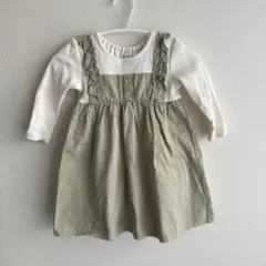 スカート 長袖 カーキ 100サイズ