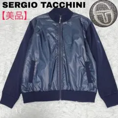 【希少】Sergio Tacchini ネイビー ブルゾン　異素材　M 美品