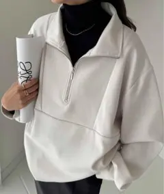 【GeeRA】ダンボールハーフジップトップス