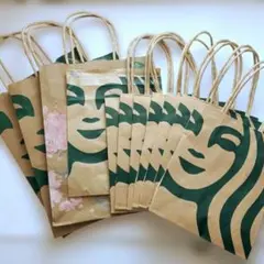 【限定柄入り】スターバックス ショッパー 紙袋 10枚セット（ミニサイズ中心）